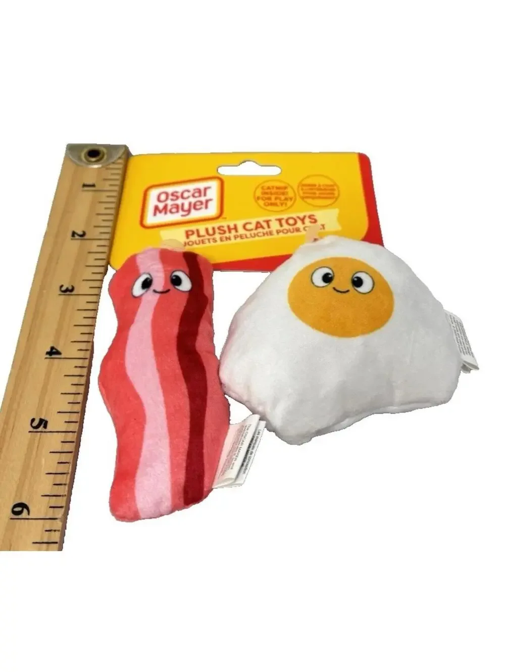 Oscar Mayer Bacon Egg Cat Toys with Catnip Fun Pet Toy Set for Cats NEW